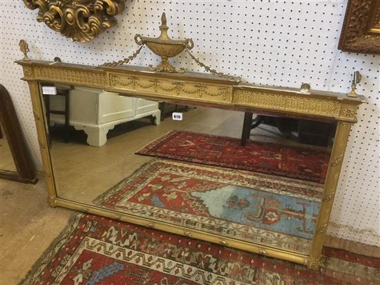 Pair oval gilt wall mirrors